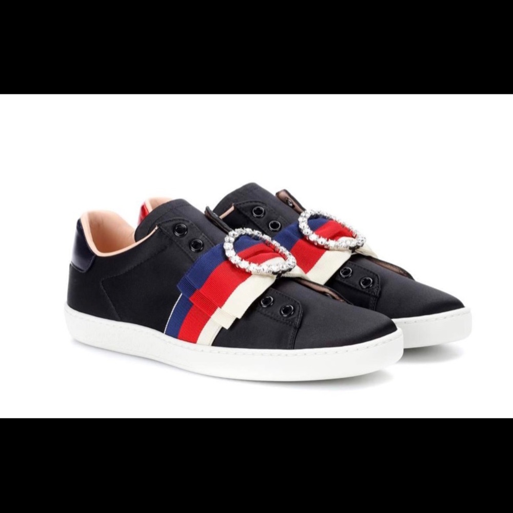 *TODAY ONLY* Gucci Ace Bow Satin Sneakers- great condition worn only 1x